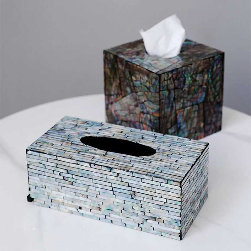 Home Restaurant Square Color Napkin Storage Art Decoration Tissue Box Luxury Wooden Rectangular PumpingM251124