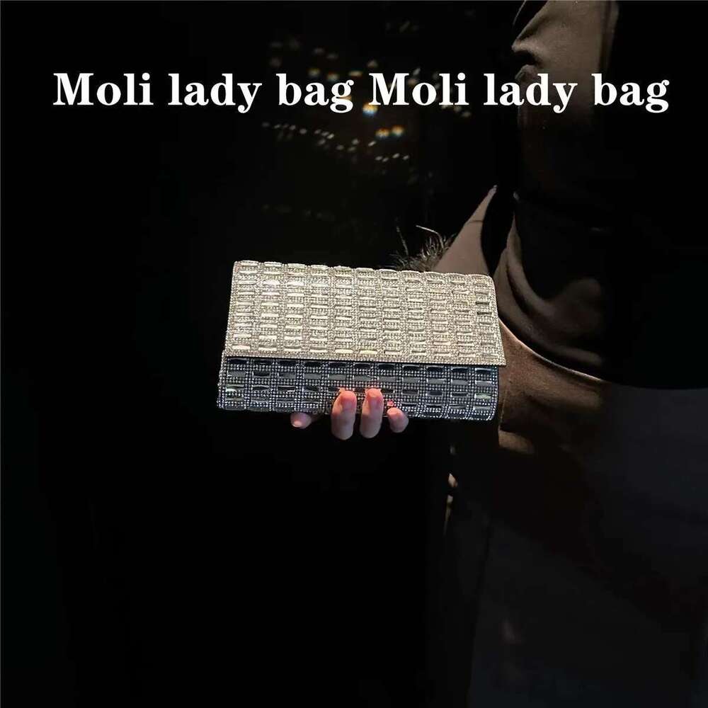 Designer Bag 2025 Designer Bag 2025 Glitter Shiny Dia Clutch Purse Wedding Party Handbag Fashion Square Evening Women Shoulder Crossbody Bag Luxury Ba