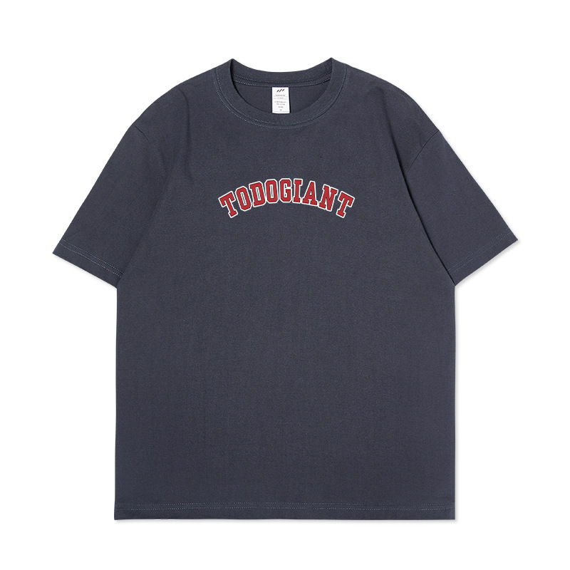 2025 New Pure Cotton Short T-Shirt For Men's Spring/Summer American Loose Versatile Half Sleeved BF Couple Top