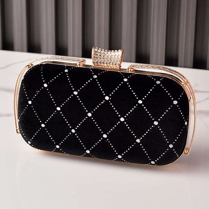 Dinner Bag Fashion Velvet Lingge Banquet Cheongsam Handheld Shining Your Annual Meeting Women S Mouth Gold Bag KQ