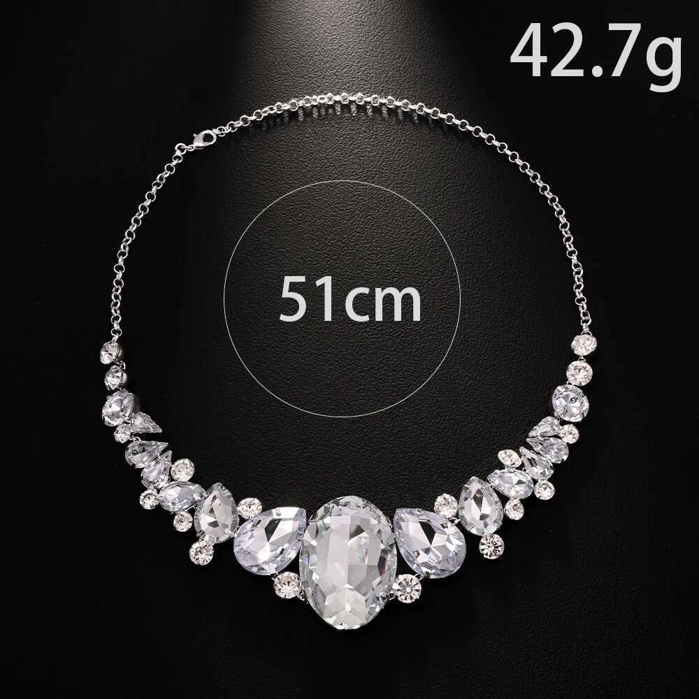 Stonefans Trend Exaggerated Crystal Necklace Wedding Accessories 2025 Fashion Large Rhinestone Collar Choker for Women