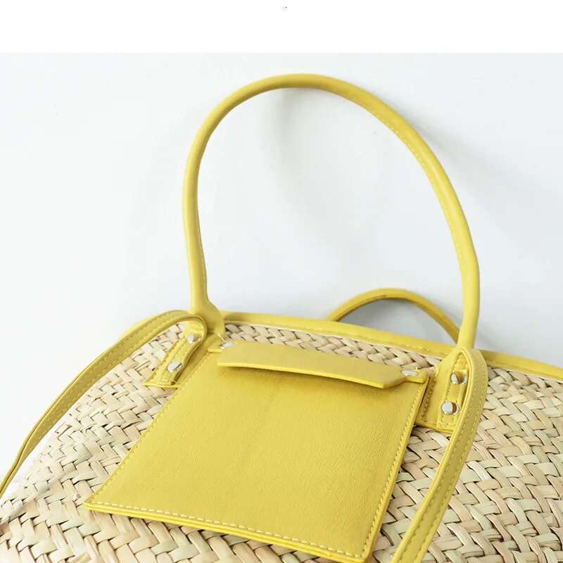 New Handheld Crossover Water Grass Vine Woven Portable Women's Beach Crossbody Shopping Bag Handbag