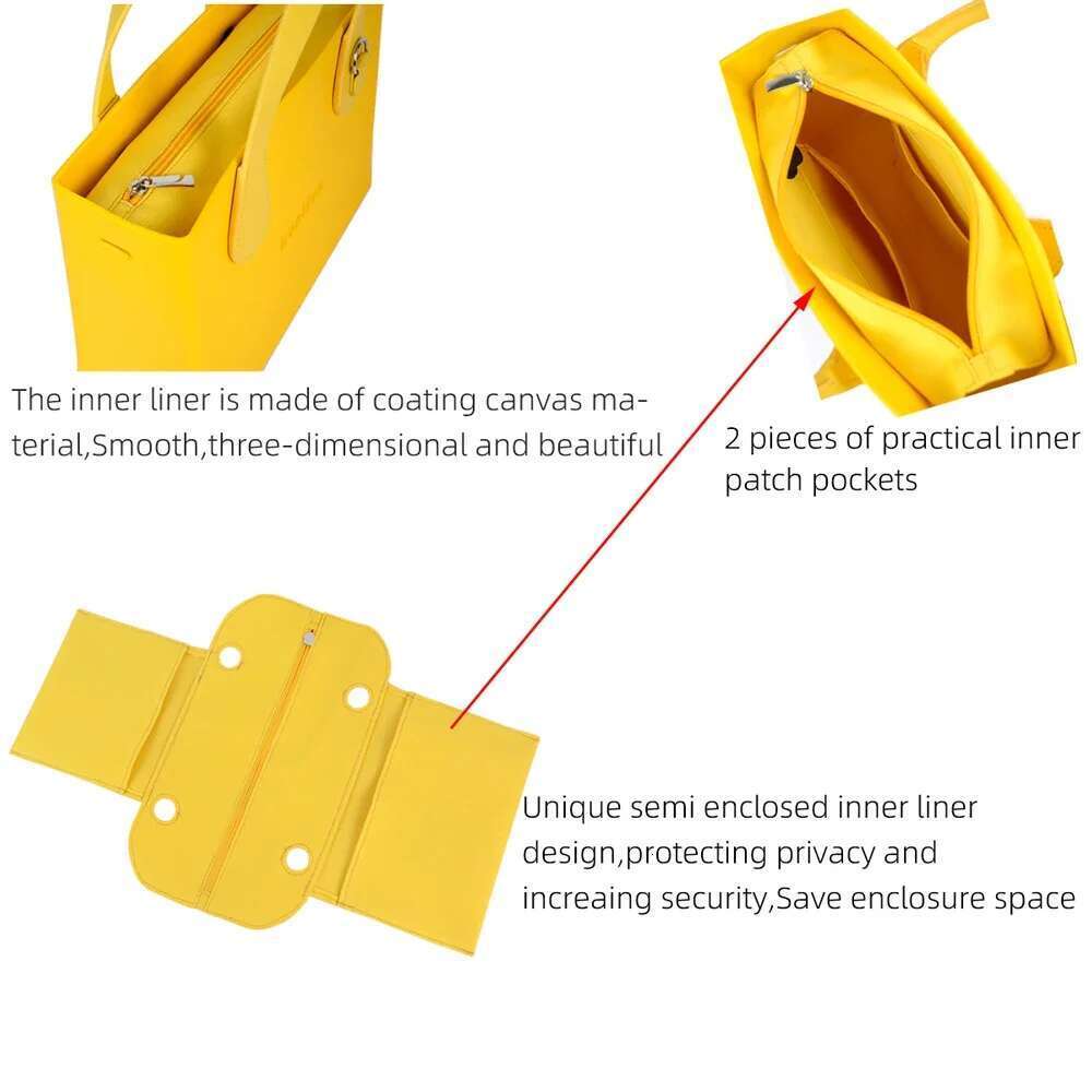 New Casual Obag Style Large Capacity Women Silicon Shoulder Bag Handbag Crossbody Commuter Bag Beach Small Square