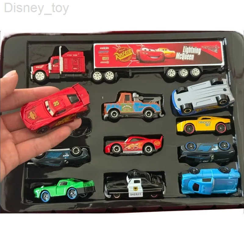 Disney Pixar Cars 12Pcs Metal Diecast Models Lightning McQueen Jackson Uncle Truck Toy Gift Box for Kids Birthday set H251124