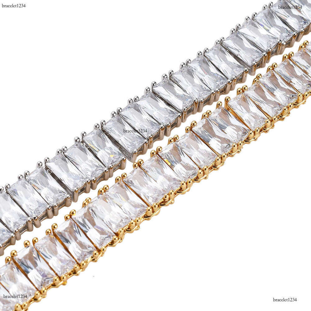 Designer Luxury Necklace 10mm square rock candy Ice out VVS Moissanite Men Women's Hip Hop tennis chain Free delivery