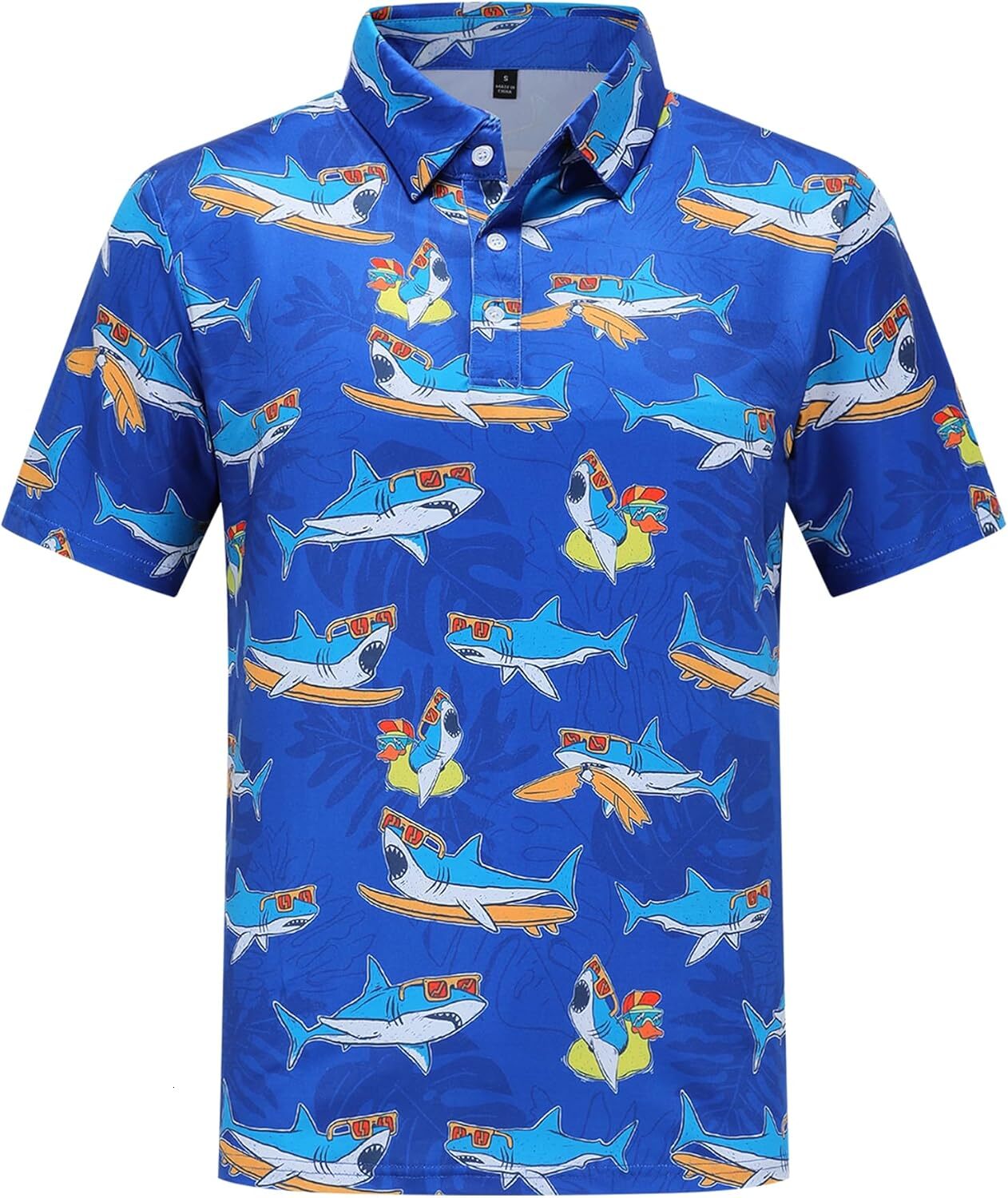 Mens Polo shirt Golf Shirts for Men Dry Fit Short Sleeve Print Performance Moisture Wicking Golf Polo Shirts Fashion print trend