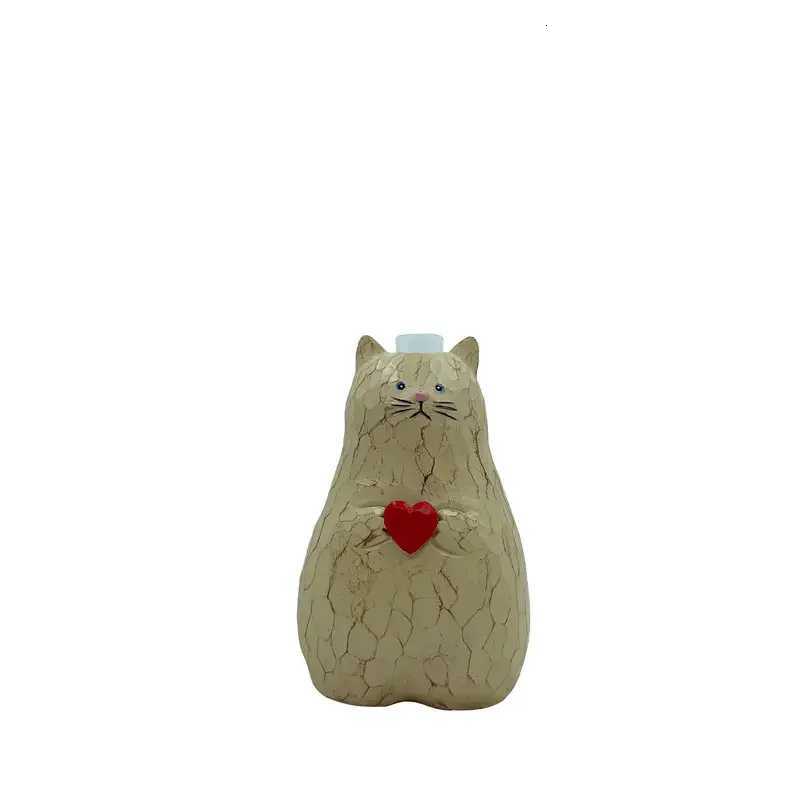 1 cute cat shaped resin vase with red heart - perfect for Valentines Day and wedding decoration perfect for hydroponic plants C251124