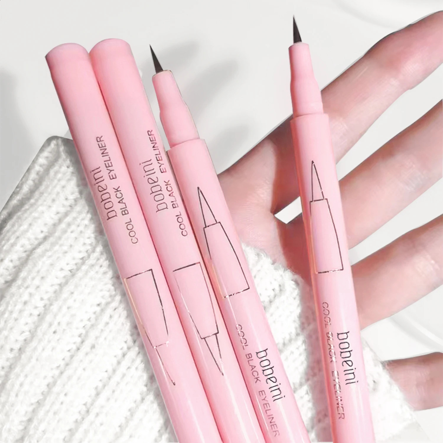 Eyeliner powder tube cool black thin head liquid eyeliner cream is not easy to make up smooth for beginners 250418