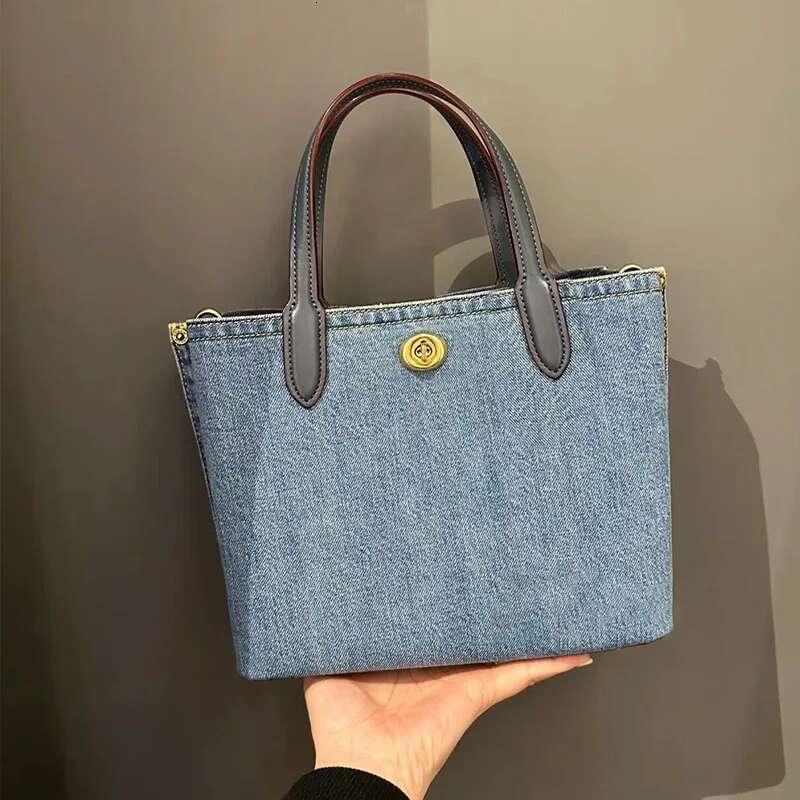 Casual Bags For Women 2024 New Denim Shoulder Messenger Shopping Bags Students Book Bag Handbags Large Tote For Girls