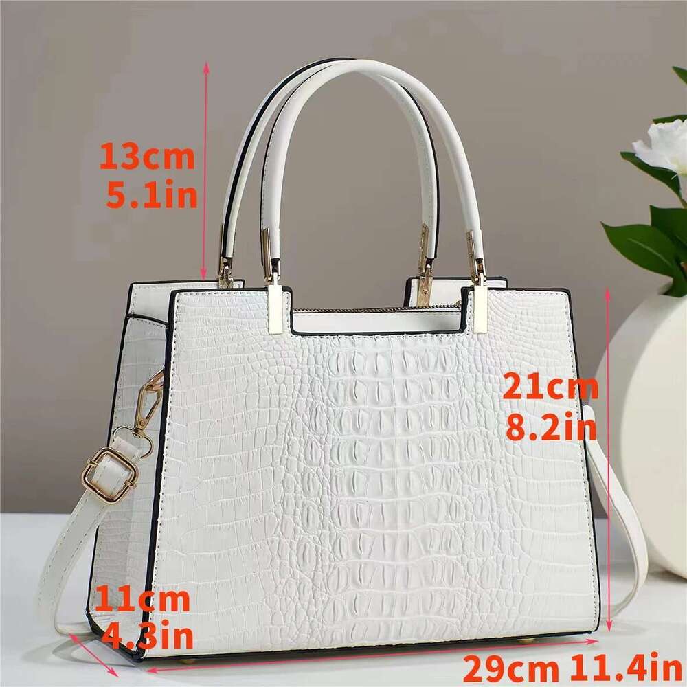 High-Grade Fashion Gradient Crocodile Print Women's Handbag, Atmospheric Texture All Matching Single Shoulder Crossbody Bag