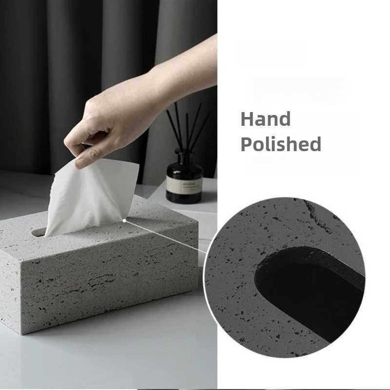 Light Luxury Tissue Box Living Room Coffee Table Tissue Box Retro Dining Room Desktop Napkin Storage Home Decoration AccessoriesM251124