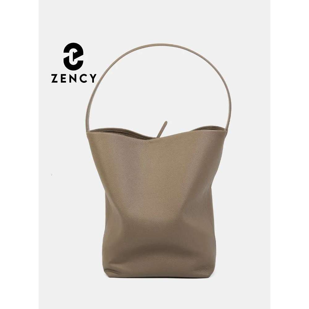 Designer Bag Zency Cowhide Leather Large Tote Bag For Women High Capacity Bucket Leisure String Composite Bags Trendy