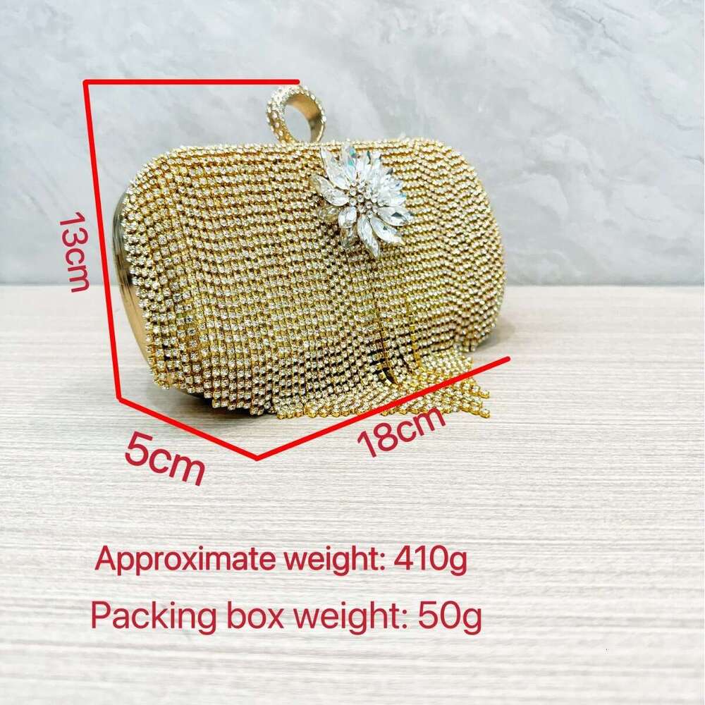 New Full Water Diamond Handheld Bar Evening Dress Small Fragrant And Flowing Su Xieqiao Banquet Bag