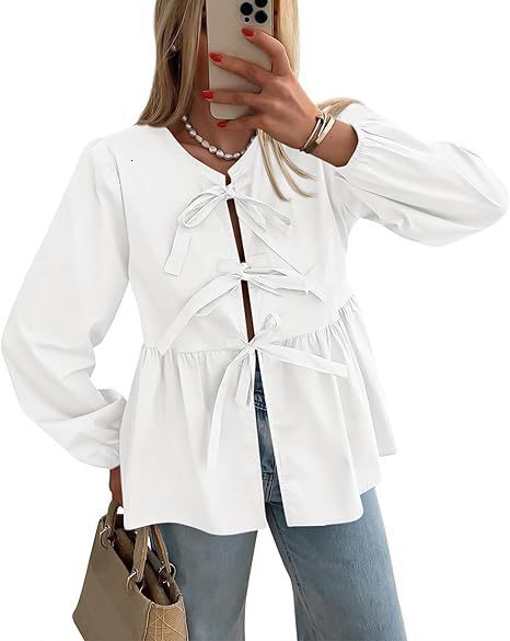 2024 Autumn Fashion Casual Front Strap Top Strap Shirt Womens Wear