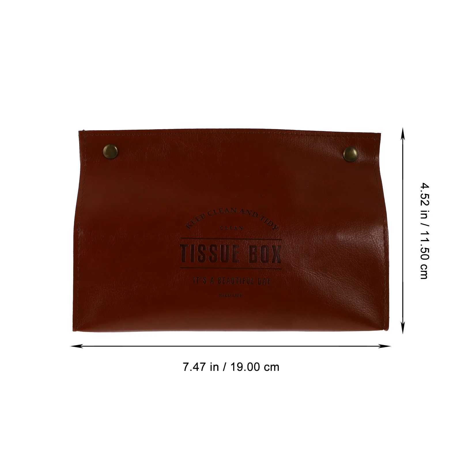 1Pcs Retro Tissue Storage Box Napkin Holder Desktop Bag Simple Style for Home Office Tissue Storage BagM251124