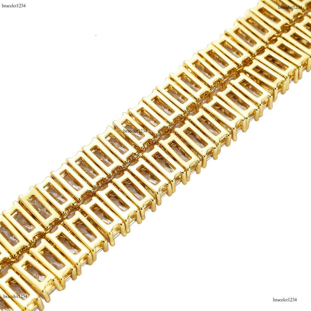 Designer Luxury Necklace 10mm square rock candy Ice out VVS Moissanite Men Women's Hip Hop tennis chain Free delivery