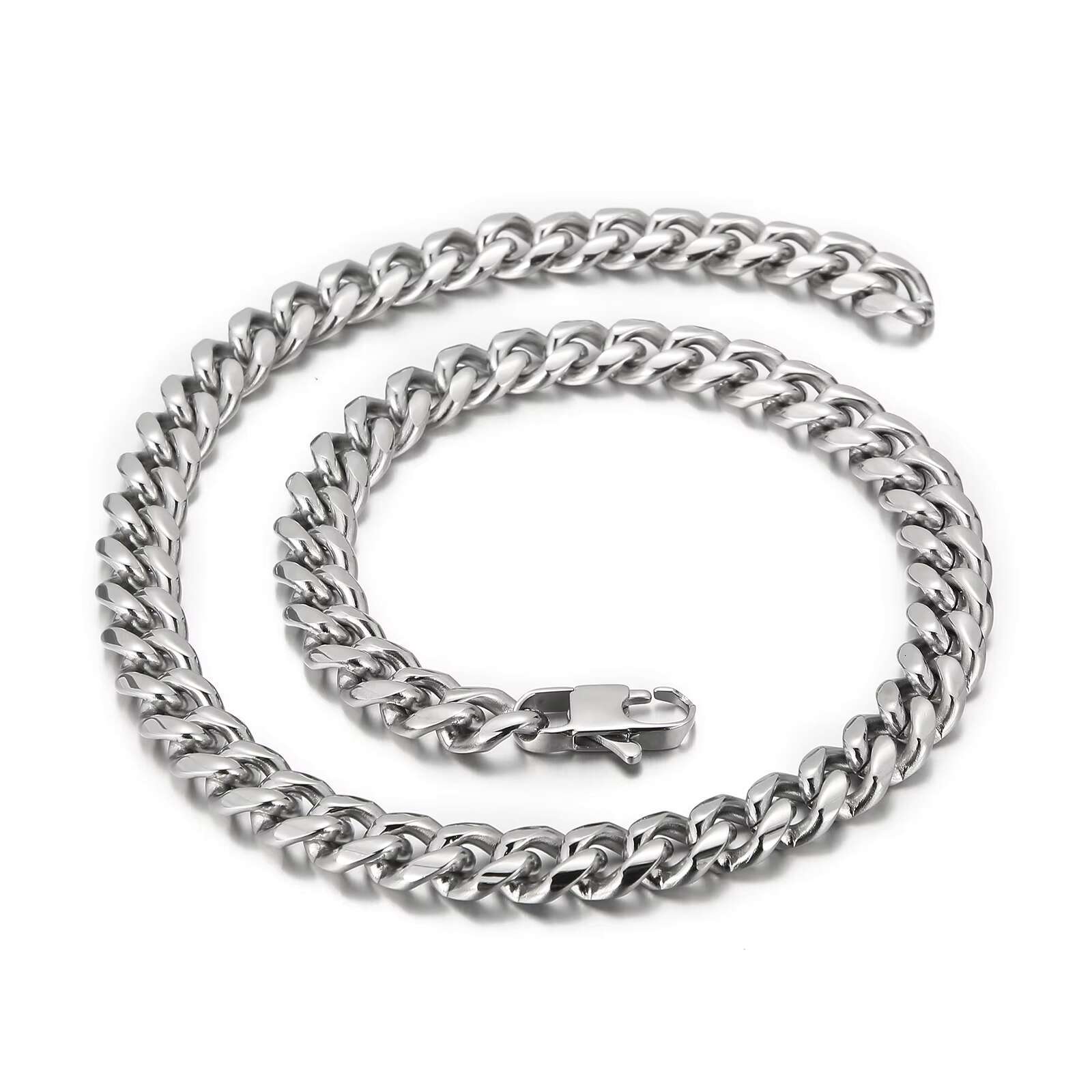 Stainless Steel 24k Gold Filled Women Choker Jewelry Mens Miami Cuban Link Chain Chunky Necklace Statement Customized