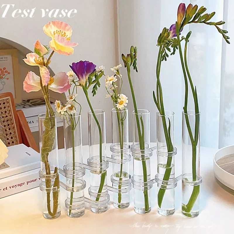 Test Tube Vases High Appearance Glass Ornaments Fresh Flowers Hydroponic Planters Combination Flower Vase Decorations C251124