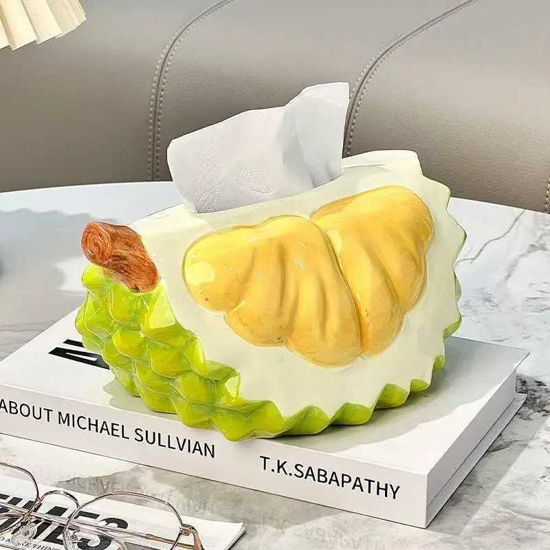 2025 New Design Durian-Shaped Paper Towel Holder Innovative Large-Capacity Tissue Storage Box With Smooth Surface FinishM251124
