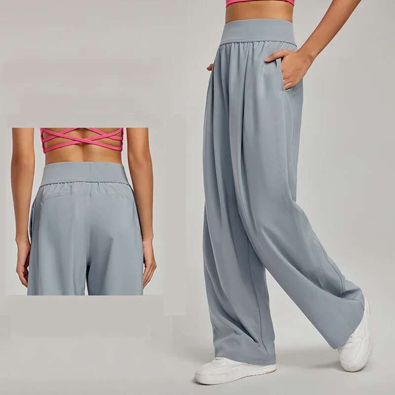 High-waisted thin straight women loose wide-legged sweatpants fiess yoga pants