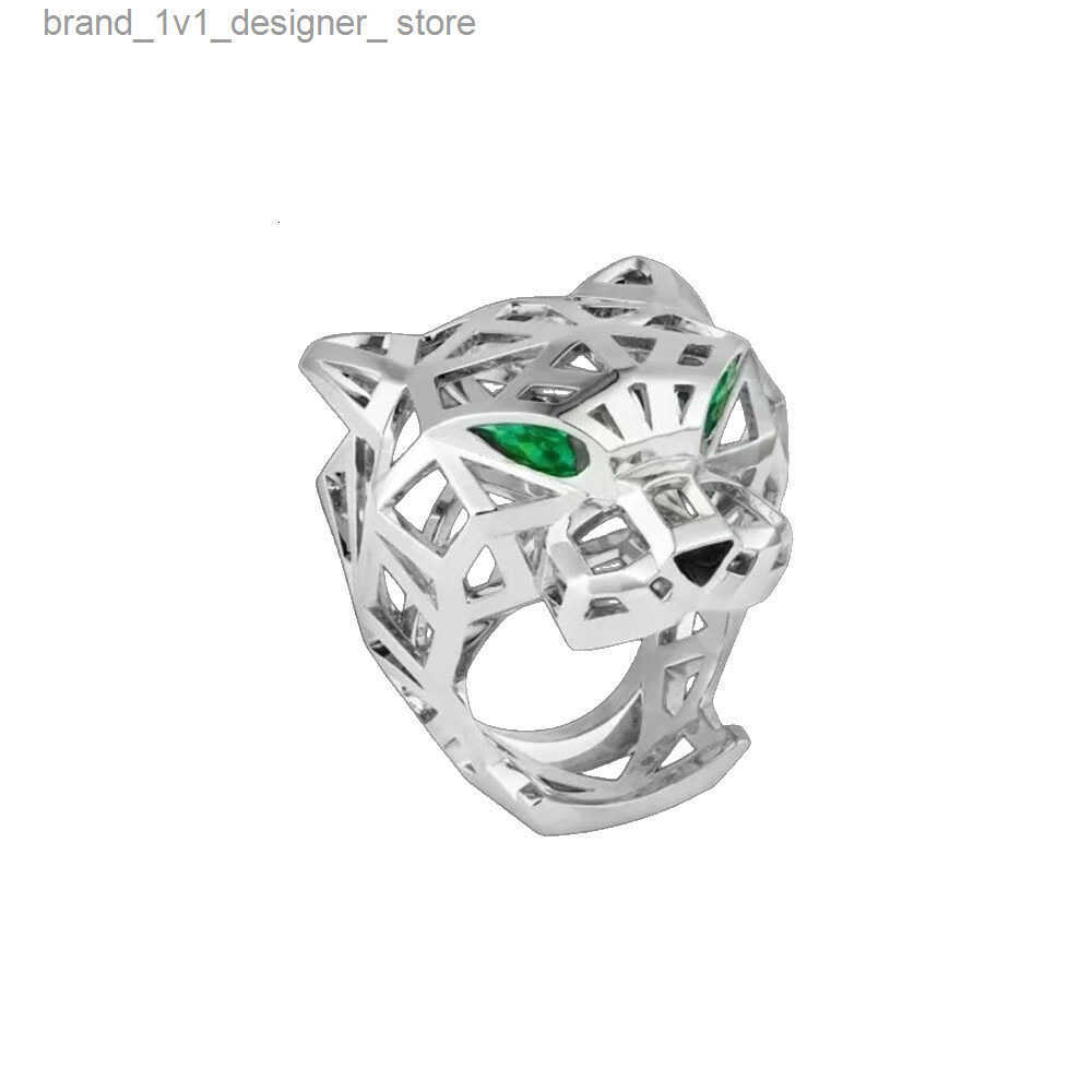 Cross Border European And American Rings Charming Rings Cool Hollow Green Eyed Tiger And Leopard Head Rings Jewelry S251115