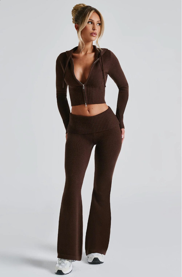 I. AM. GIA Womens Two Pieces Set Pant Sets Bralette High-waisted Casual Summer Tracksuit Y2k Hooded Cardigan Sweatshirt Set 250407
