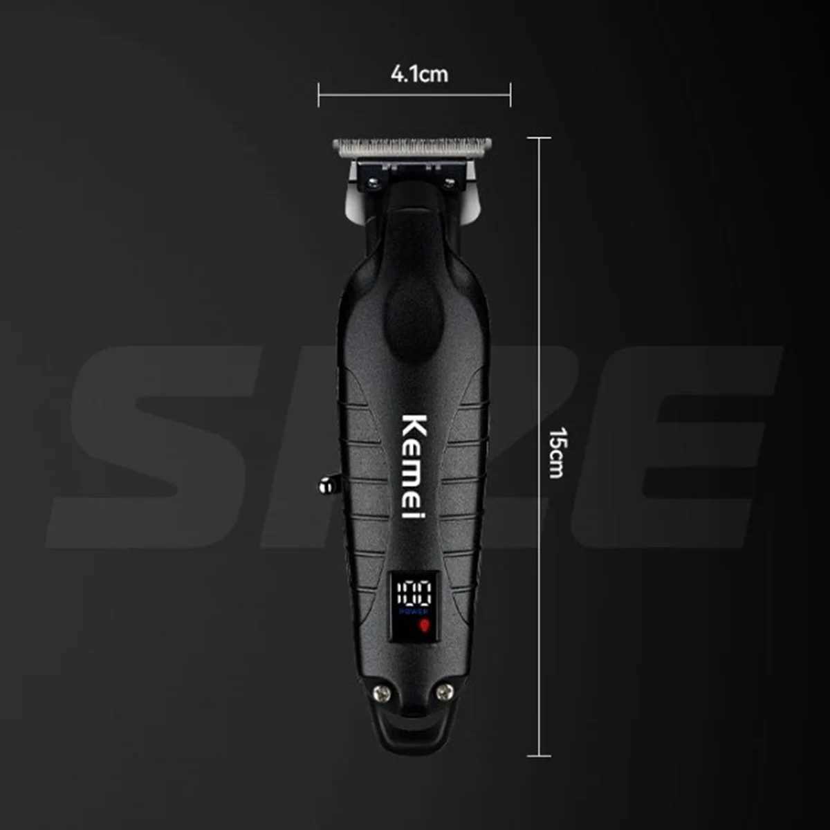 Kemei KM-2293 DLC T-Professional Finishing Machine Zero Gapped Clipper USB LED Display Full Metal Hair Trimmer Machine L251124