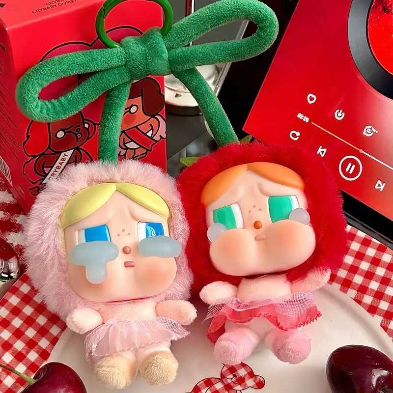 CRYBABY New Cherry Vinyl Style Double Love Tears Series Celebrity Same Style Plush Hanging Card Bag Pendant Accessories Girl GiftT250424