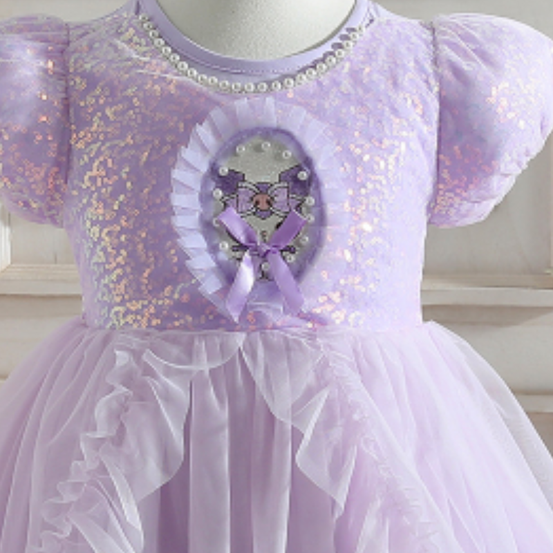 DISNEY Kids designer clothes baby summer baby designer clothes short-sleeved dress Crayon Shin-chan Lolita princess dress little girl's net.