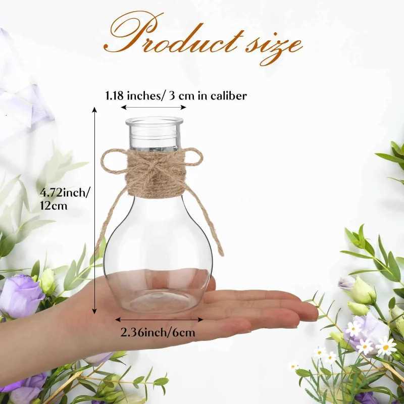 Transparent Light Bulb Style Plastic Vase High Quty Table Decoration Wedding Home Decor Unique Shape Flower Holder C251124