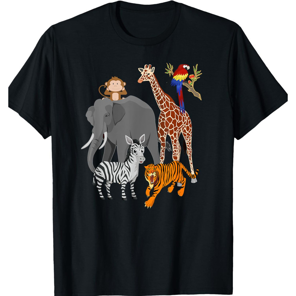 T shirt for Mens Zoo Animals Shirt Wildlife Birthday Party A Day At The Zoo Graphic Tee Casual Tops Clothes Short sleeve