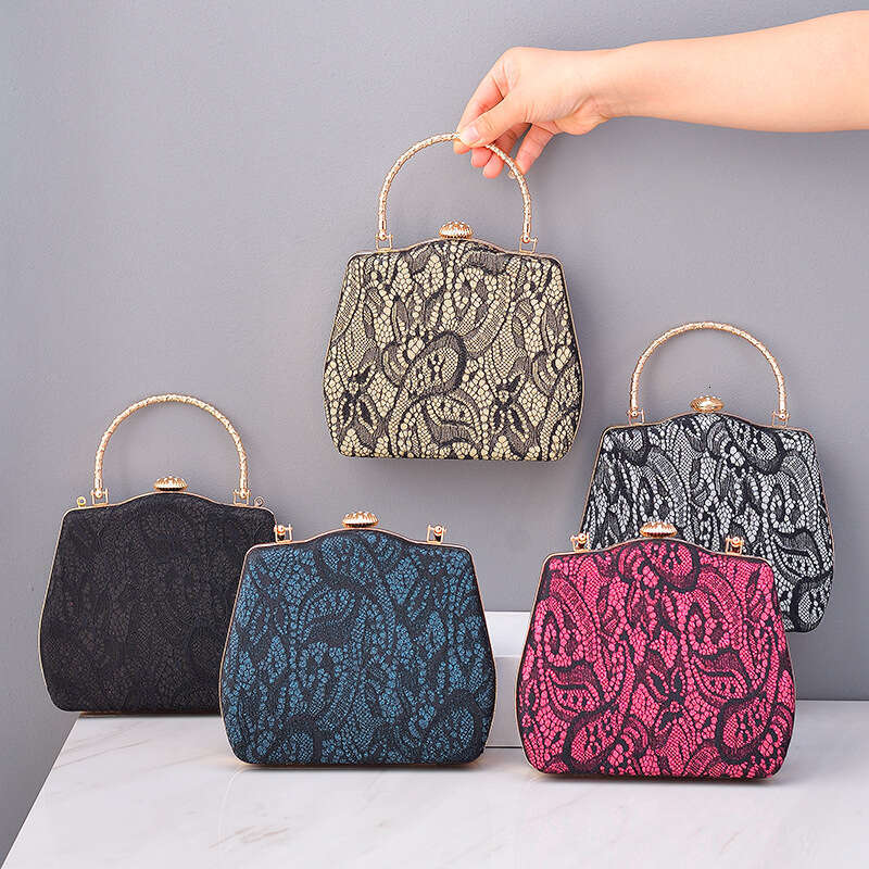 Dinner Bag Lace Dinner Women S Handbag Cheongsam Handmade Diagonal Cross Wedding Banquet Bag Dress Bag KQ