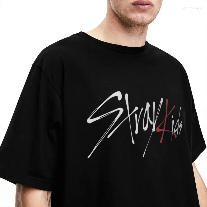 Men's T Shirts Oversized Shirt SKZ Cotton Logo Tee Men Summer Aesthetic Casual Short Sleeve Tees