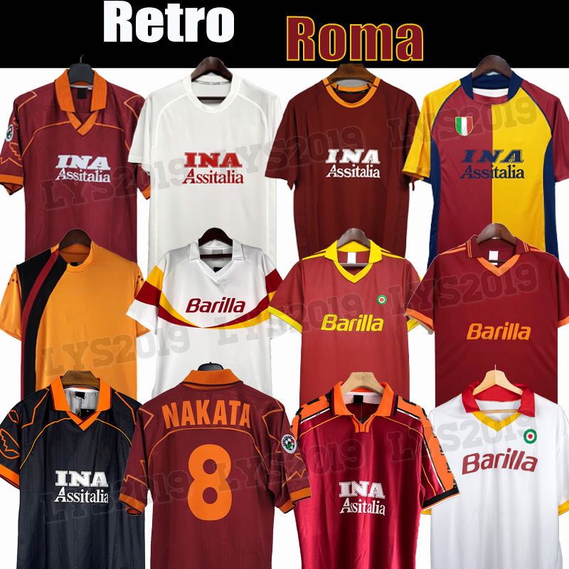Retro soccer jerseys TOTTI football shirt 89 90 91 92 94 95 96 98 99 BATISTUTA jersey vintage Classic maillot de foot Nakata Montella retro football jersey