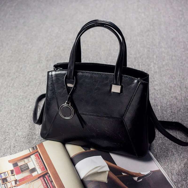 Designer Bag Women Cross Body Top Handle Bag Handbag Genuine Leather Fashion Female Oil Wax Cowhide Tote Messenger Shoulder Bags