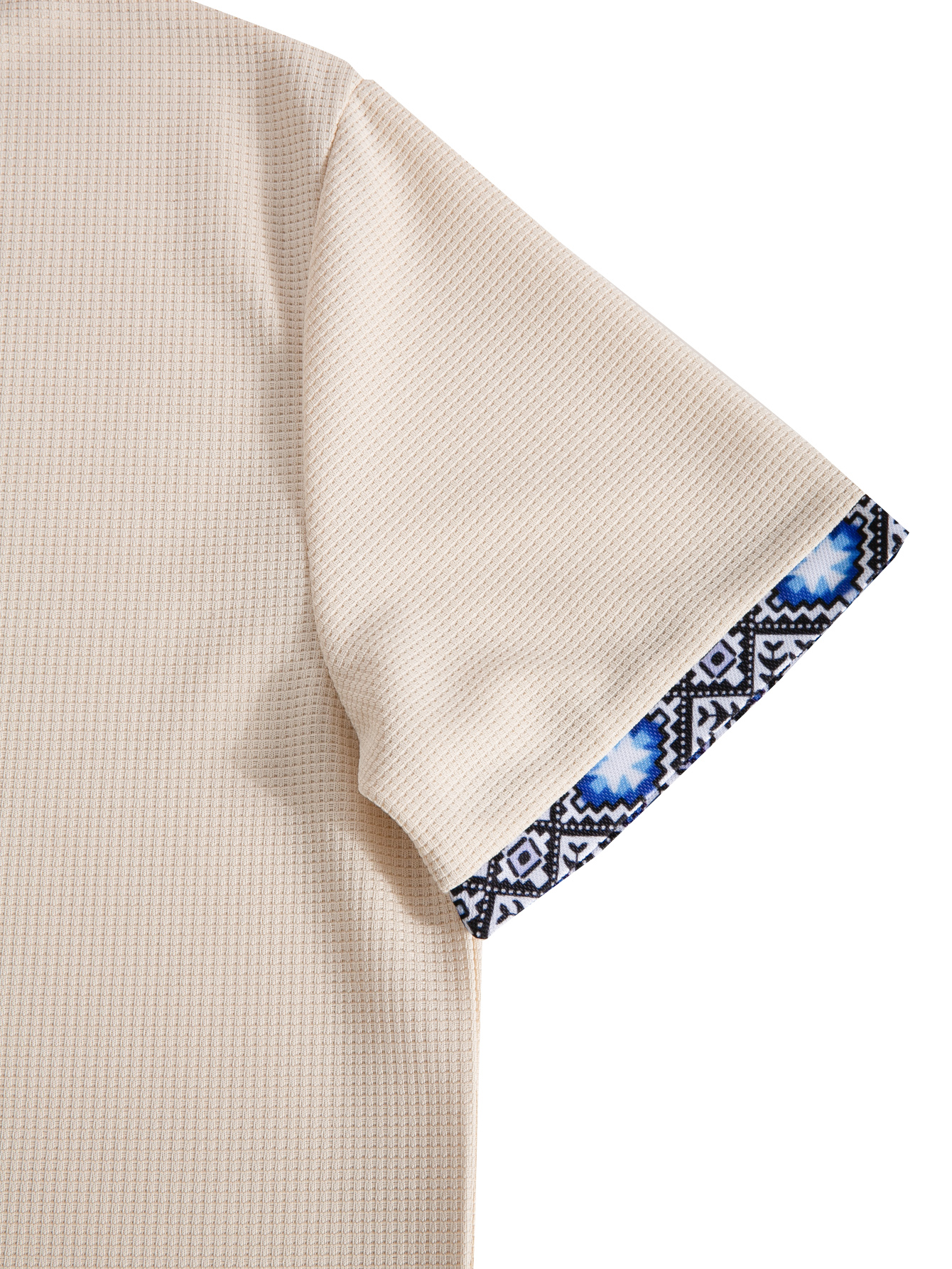 Men's spring and summer casual and comfortable waffle fabric business suit polo set