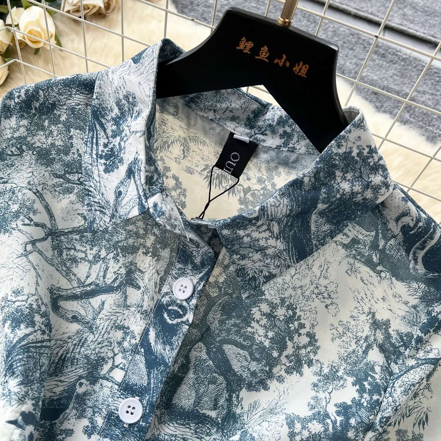 Elegant Short Sleeves Vintage Polo-Neck Chic Single Breasted Print Slim Sashes Long Dresses Evening High Street Summer Clothing