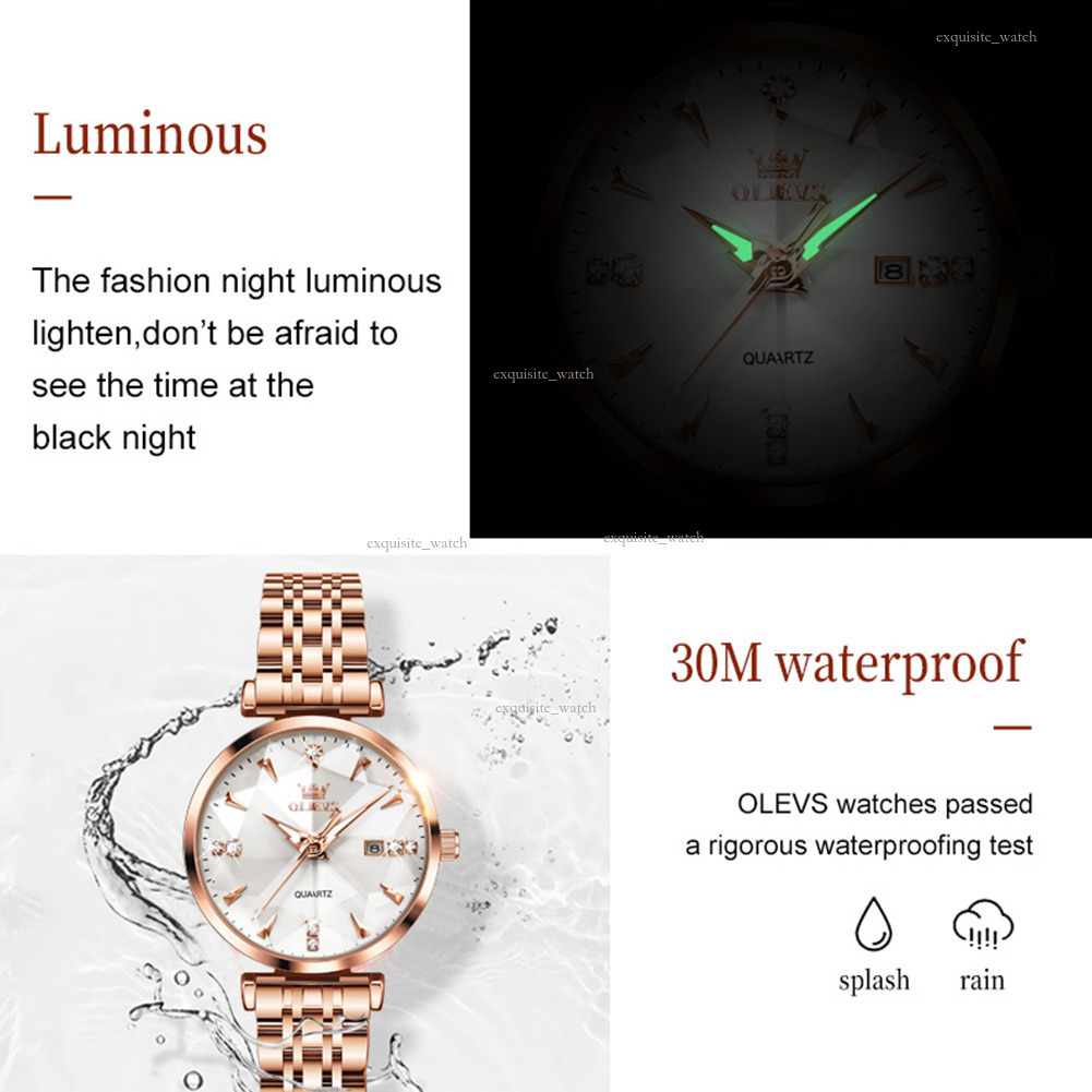 OLEVS Luxury Outdoor Watches Gemstone Dials Smooth And Waterproof Business Women's Watches Designer Watches Free Delivery And Wholesale