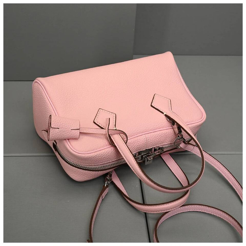 Genuine Leather Handbag 25Cm Size Bowg Women's Top Layer Cowhide Pillow Shoulder Crossbody Bag Small Bags Designer Women Bag
