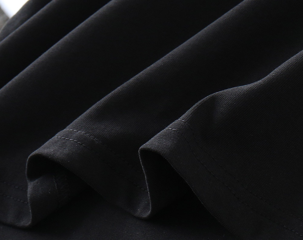 Advanced Jacquard T-shirt men's fashion brand summer plus size heavy short sleeve American high street five and a half sleeves.#0143443