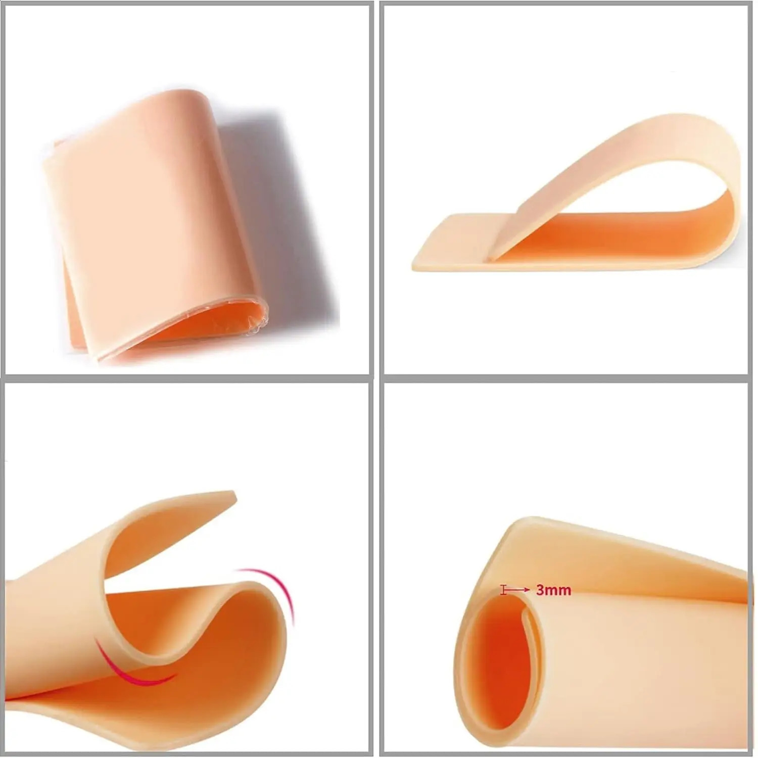 M Tattoo Practice Skin Silicone Fake Skin Double-Sided Synthetic Leather Permanent Makeup Tattoo Beginner Training Skin 250422