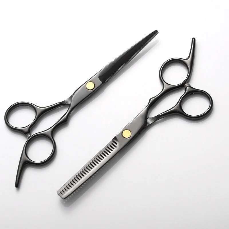 6.0Inch Barber Shop Professional Hairdressing Scissors,Straight Snips Thin Shredded Hair Thinning Scissors Household Applicable
