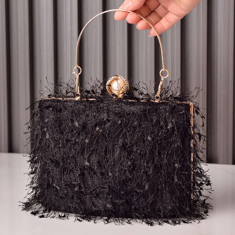 Dinner Bag New Fashion Tassel Evening Handheld Banquet Special Dress Handmade Bag Bags KQ