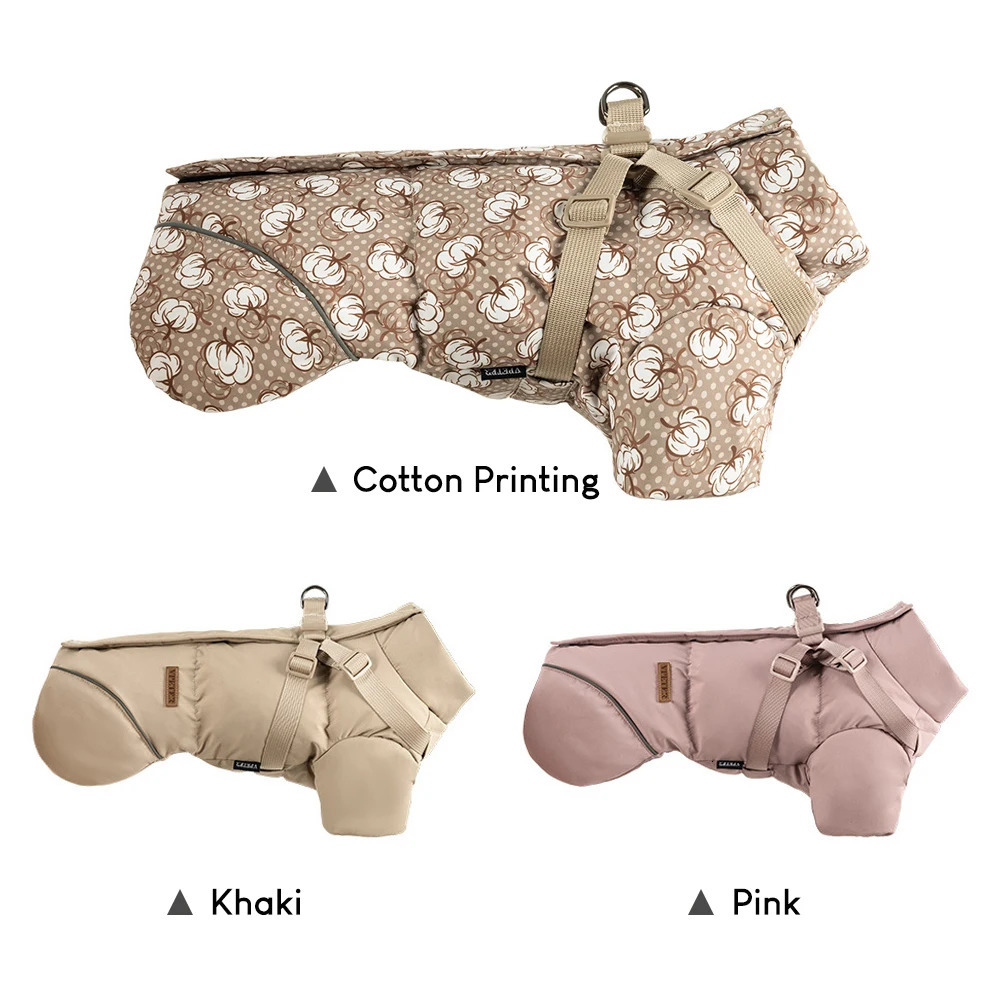 Winter Dog Jacket with Harness Thicken Waterproof Warm Outdoor Clothes for Small Dogs Soft Padded Puffer Snow Pet Coat 251121 - view 7