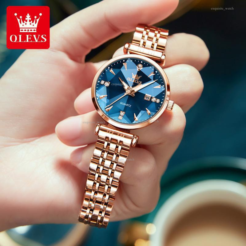 OLEVS Luxury Outdoor Watches Gemstone Dials Smooth And Waterproof Business Women's Watches Designer Watches Free Delivery And Wholesale