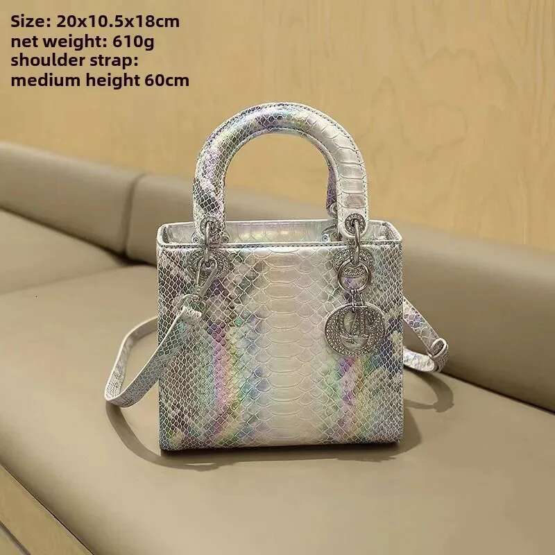2024 New Fashionable Genuine Crocodile Snake Pattern Soft Leather Handbag Women's Small Wedding Crossbody Bag