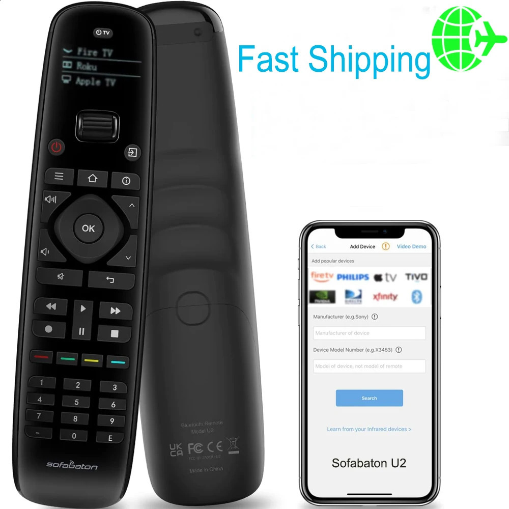 SofaBaton U2 Universal Remote with Customizable APP All-in-one Smart Remote Control Compatible with TV/Soundbar/Streaming Play 250417