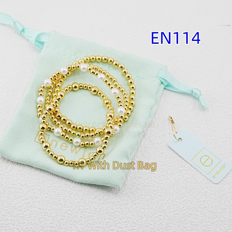 1:1 E-Newton Brand Beaded Love Bracelet Jewelry Designer Jewelry Women Birthday Christmas Gift EN114