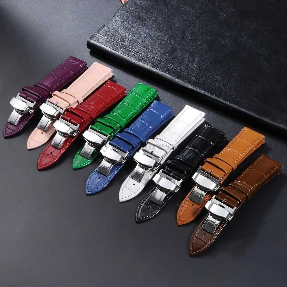 16mm 18mm 20mm 21mm 22mm 24mm Crocodile Pattern Straps for ega Bracelet for Seiko Vintage Leather Watch Band Buckle C251124