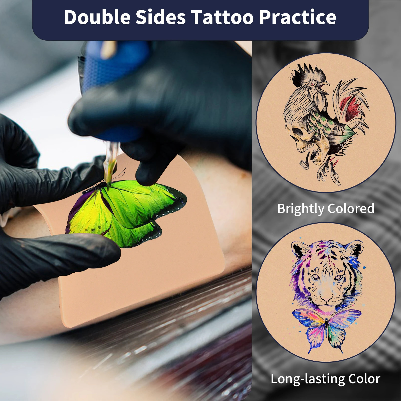 1/5/10/15pcs 2MM Thick Tattoo Practice Skin Blank Double Sides Big Size Tattoo Practice Fake Skin for Permanent Makeup 250422